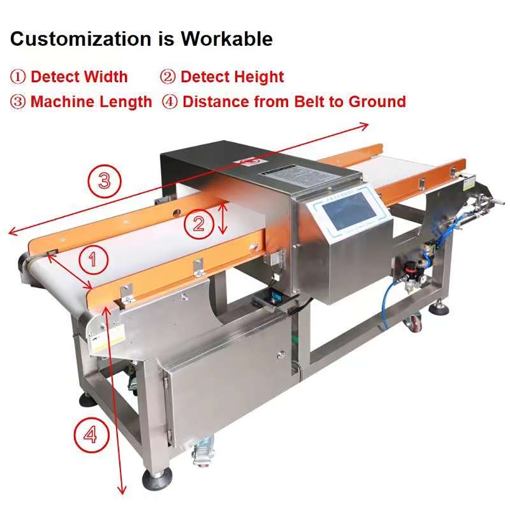 Metal Detector per nastri trasportatori industriali per macchine per l'industria alimentare