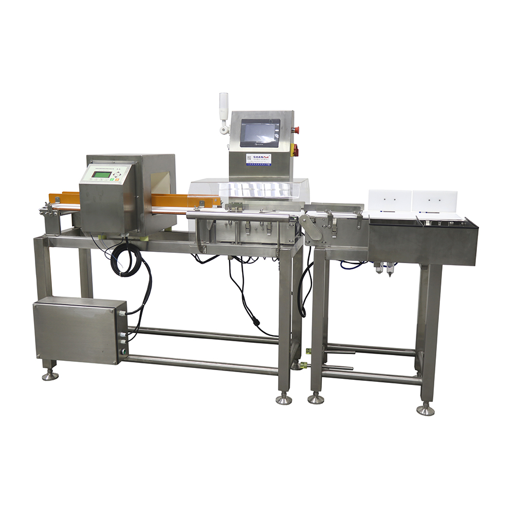 combination checkweigher with metal-detector