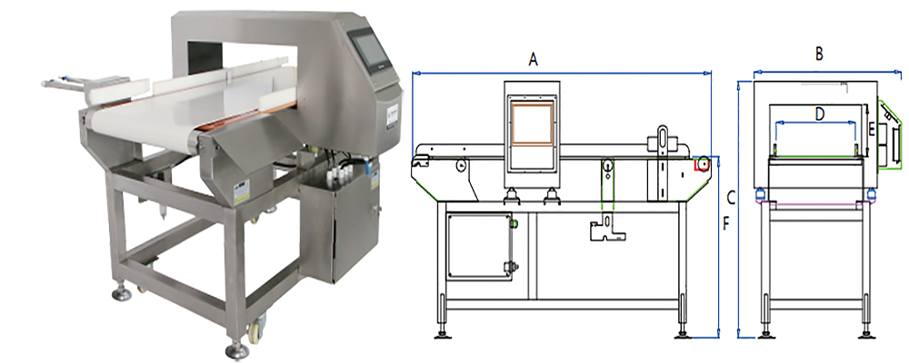 Inline Production Checkweigher Combined Metal Detecting Machine